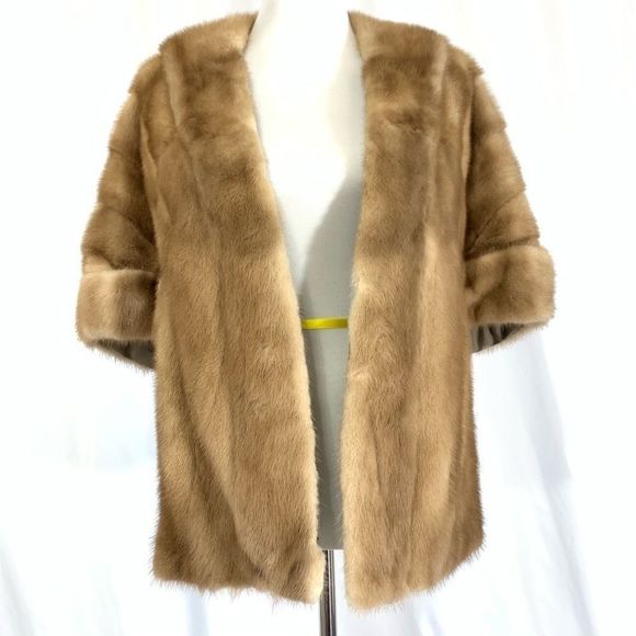Custom Jackets & Blazers - VINTAGE! Authentic Mink Capelet Gorgeous B…